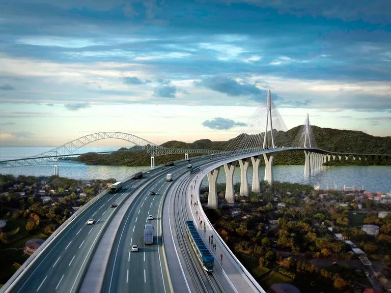 The Panamanian Government Begins Construction of the Fourth Bridge over the Panama Canal
