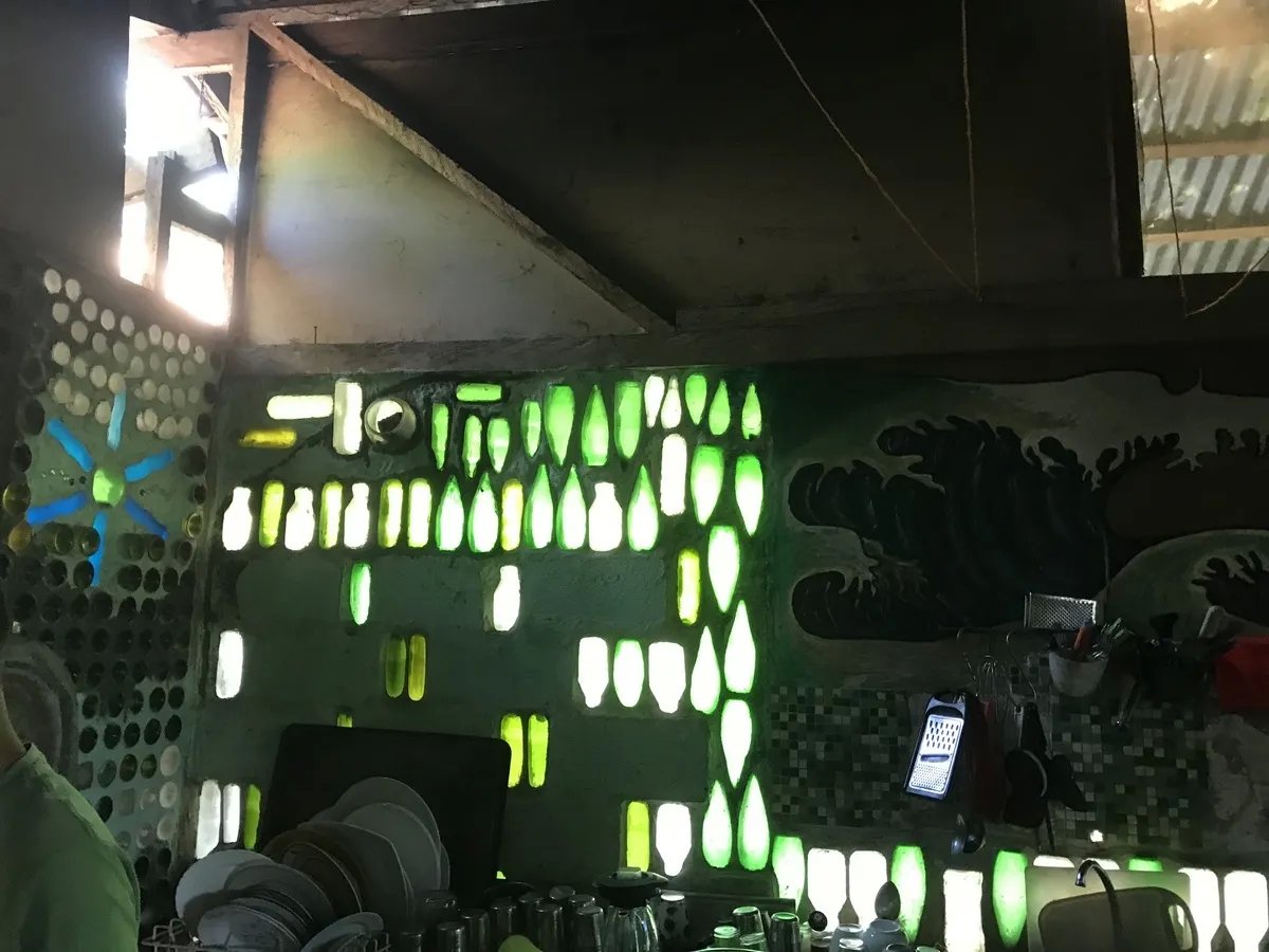 Ecological Hostal in Las Lajas with leafy fruit-tree garden