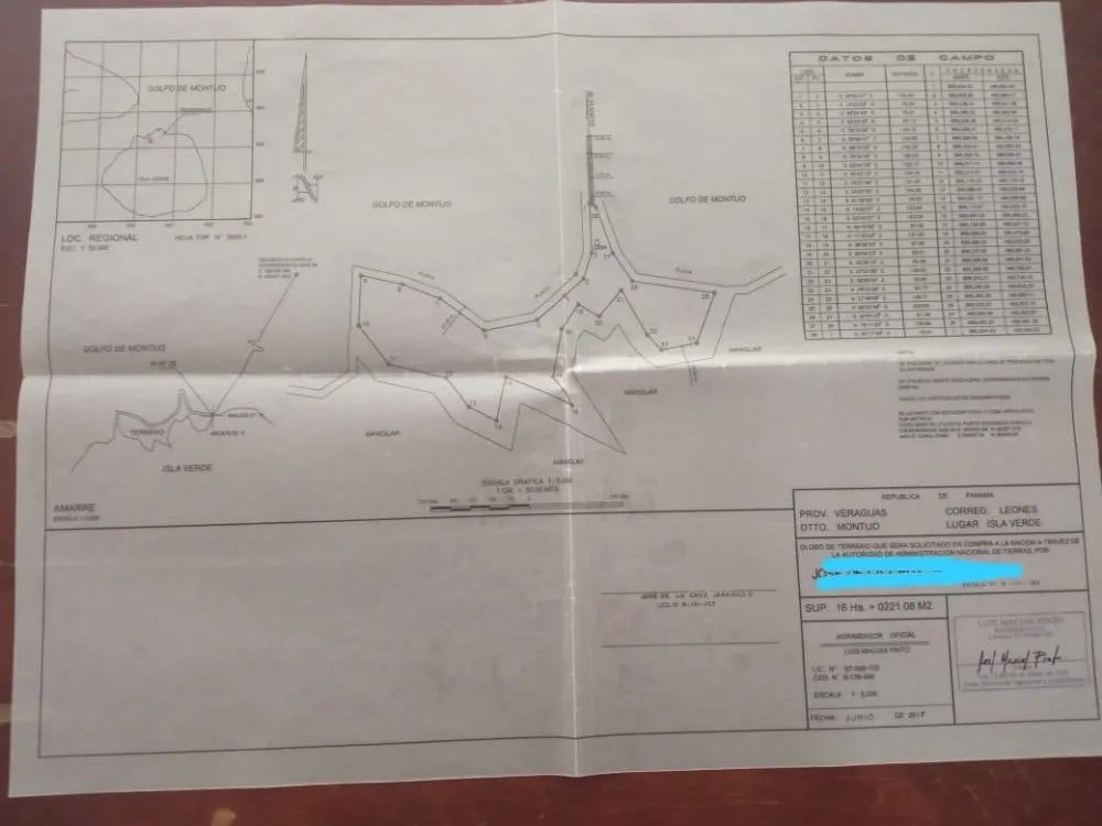 ISLAND OF 17 HECTARES FOR SALE IN VERAGUAS.