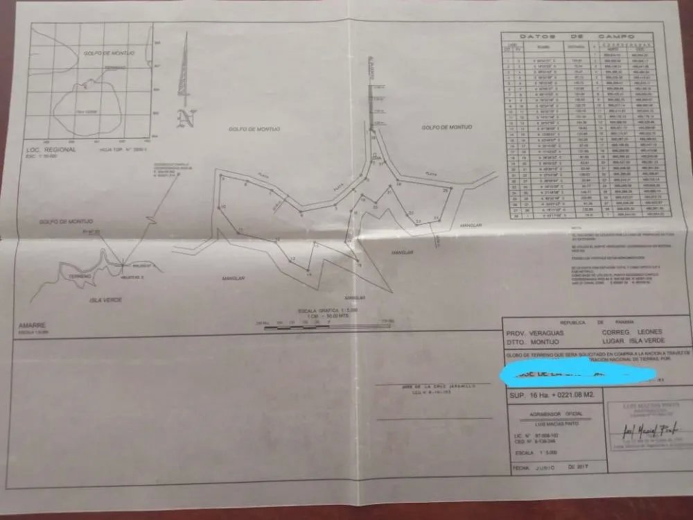 ISLAND OF 17 HECTARES FOR SALE IN VERAGUAS.