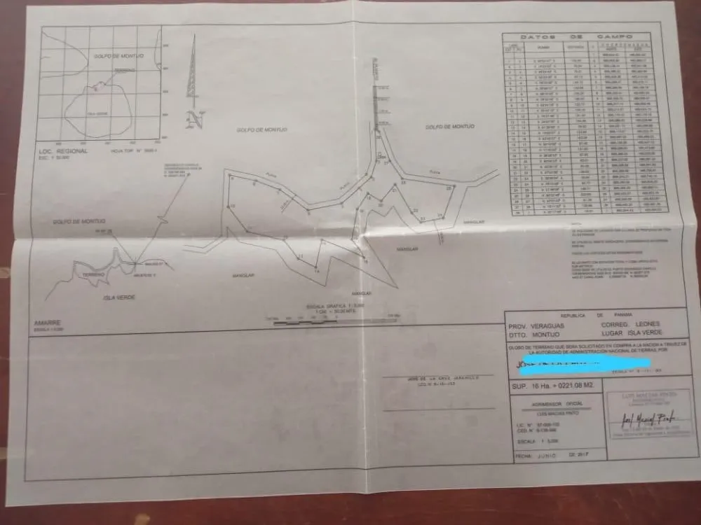 ISLA DE 17 HECTÁREAS EN VENTA EN VERAGUAS.
