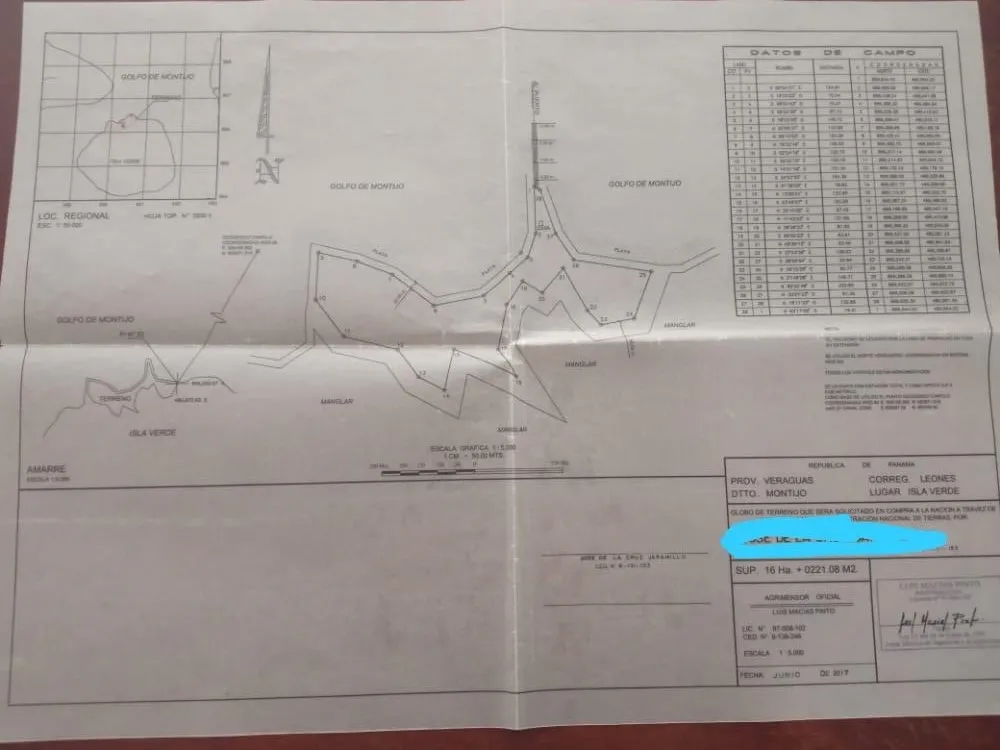ISLA DE 17 HECTÁREAS EN VENTA EN VERAGUAS.