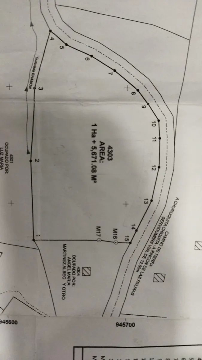 PROPERTY FOR SALE ON THE EDGE OF PAVED ROAD, IN THE REGION OF PENONOME. OF 1.1 HECTAREAS (2.71 ACRES)