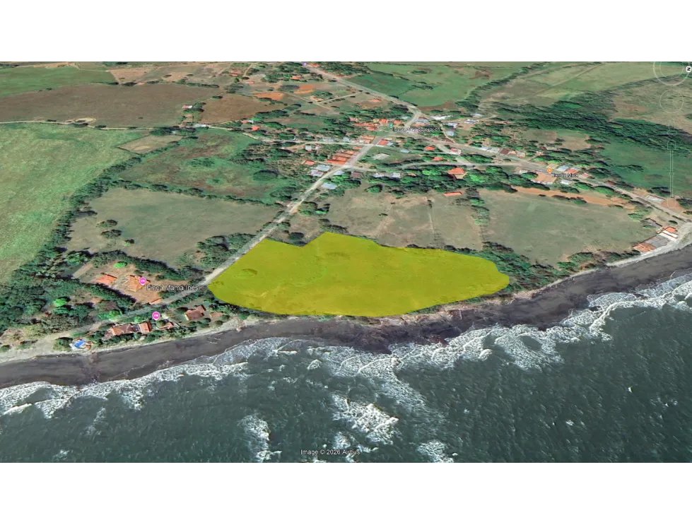 Terreno frente al mar en pocrí  20,575 m² con 200 m de playa