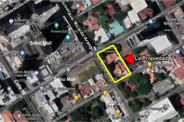 Se vende lote de terreno en Obarrio, Ciudad de Panamá