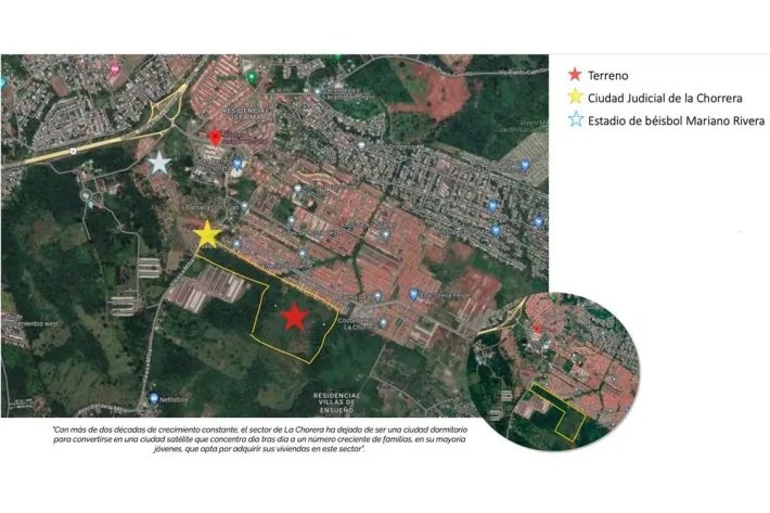 Land for sale in La Chorrera, behind Hospital Solano