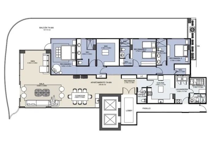 New apartment for sale in Punta Pacífica, Panama City
