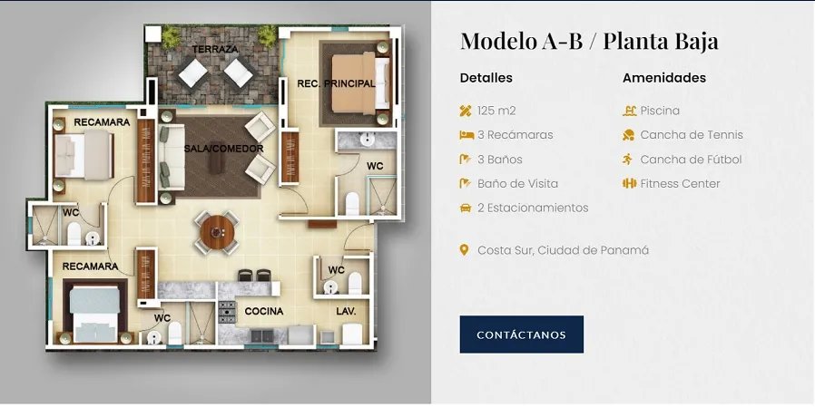 Venta de Apartamento en Costamare,  Costa Sur Panamá