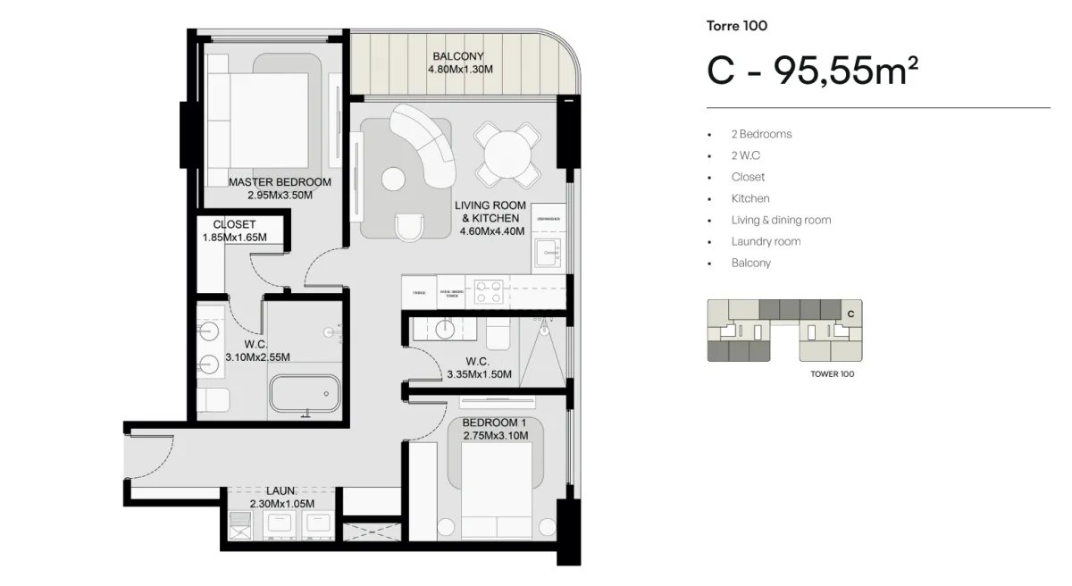 Proyecto MOVA | 97 m2 - Obarrio