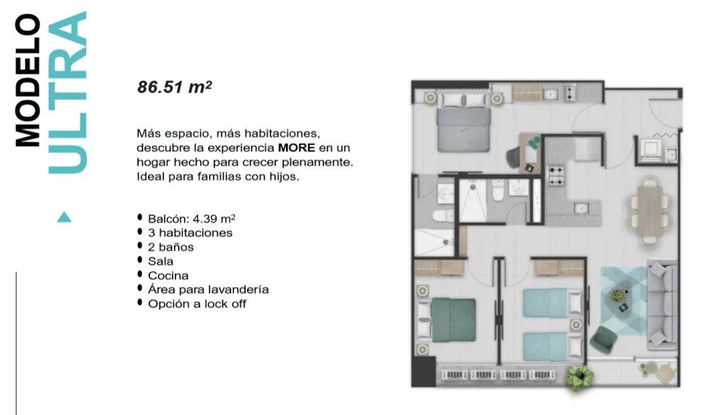 Apartamento en VíaArgentina