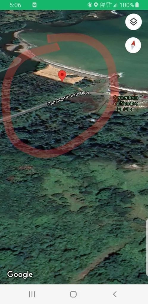 Venta de Terreno frente al mar en Colón, Nombre de Dios