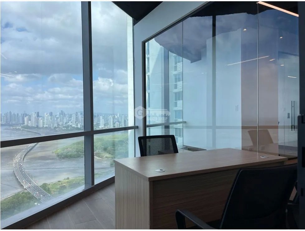 OFICINA / COSTA DEL ESTE / VISTA AL MAR / 2 PARKING / 138M2 / AMOBLADO