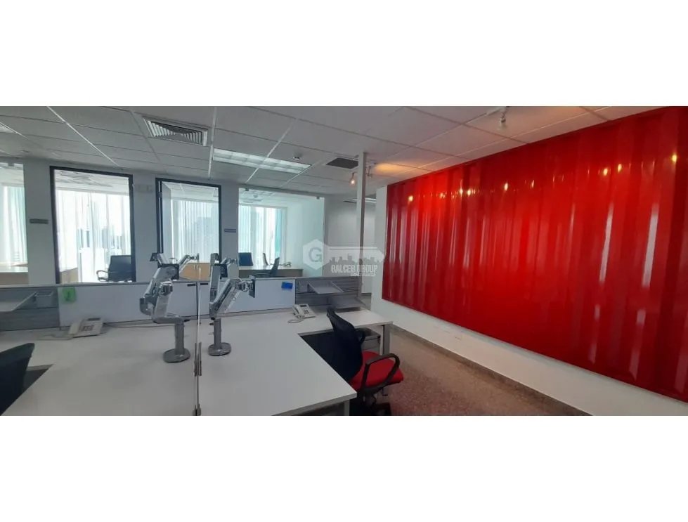SE ALQUILA OFICINA EN CALLE 50 TORRE GLOBAL BANK DE 420M AMOBLADA
