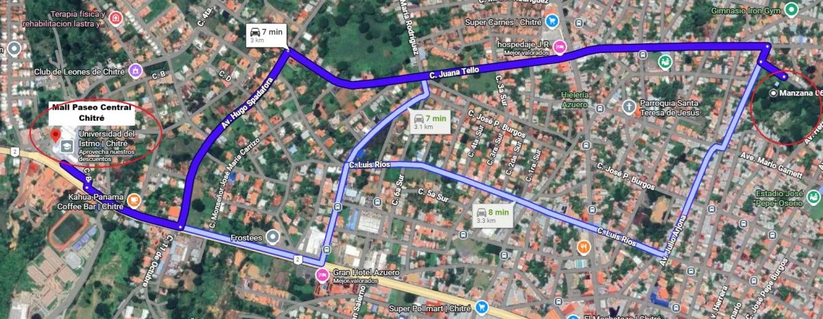 se vende 4.2 hectáreas en el centro de Chitré