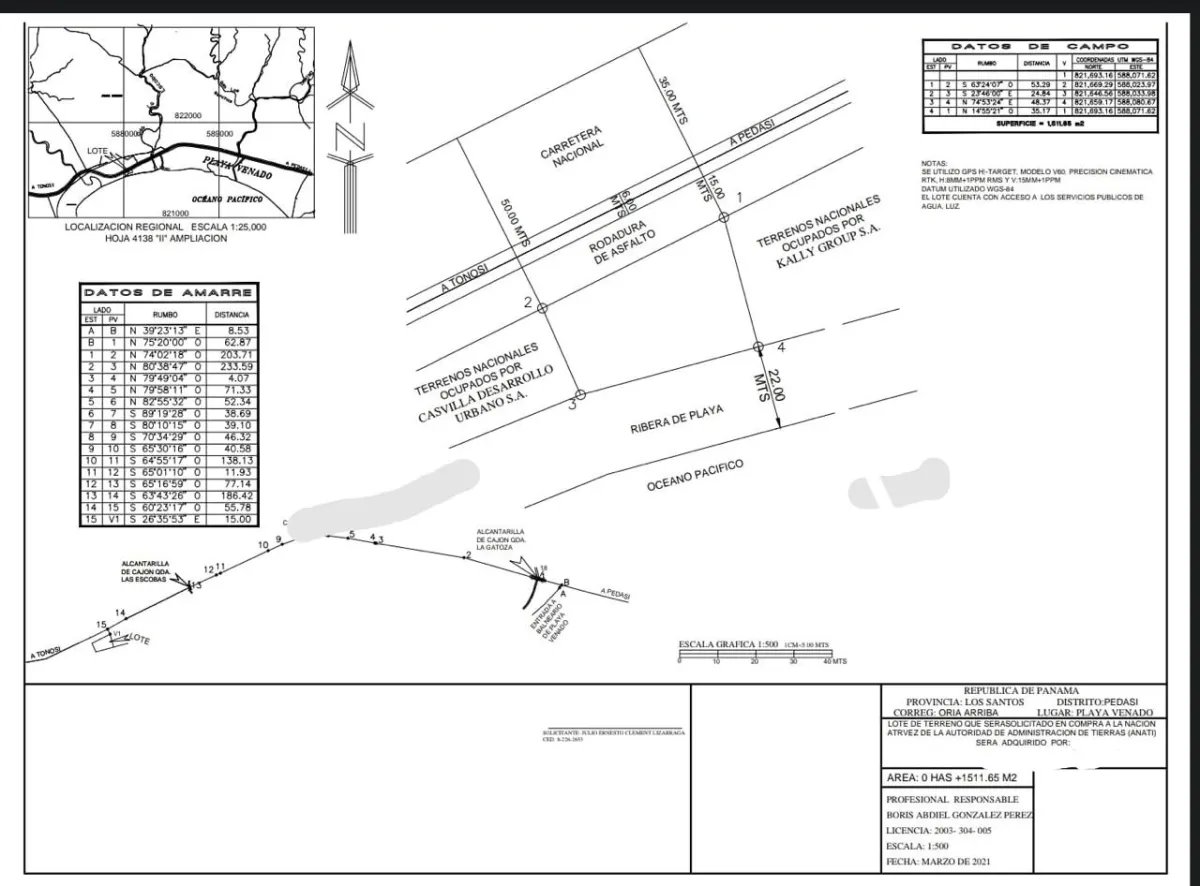 Unimproved Land For Sale in Playa Venado