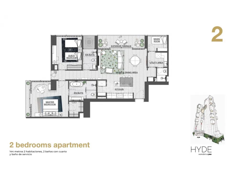 MARBELLA / WANDERS AND YOO / 144M / 2 HABITACIONES / AMOBLADO