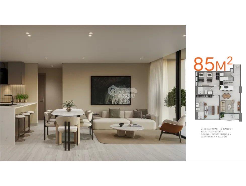 OBARRIO / PH AURA / 85 M / 2 HABITACION / BALCON / 1 PARKING