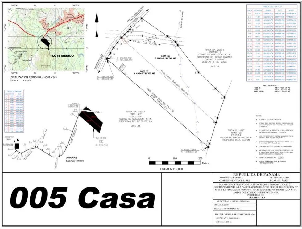 CHILIBRE / FINCA GANADERA /  51 HECTAREAS / CON 2 CASAS