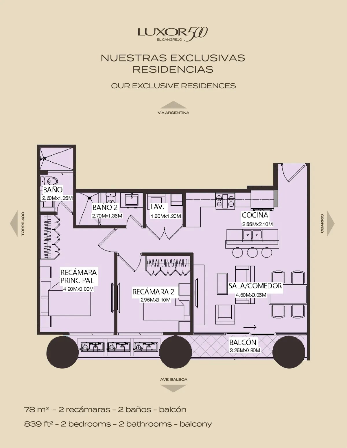 Luxor 500 El Cangrejo Opportunity: 2 Bedrooms, Balcony, and Fine Finishes