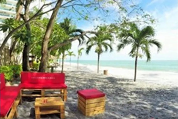 for rent 2 bedroom beachfront apartment located in Ph bahia nueva gorgona, Panama oeste.