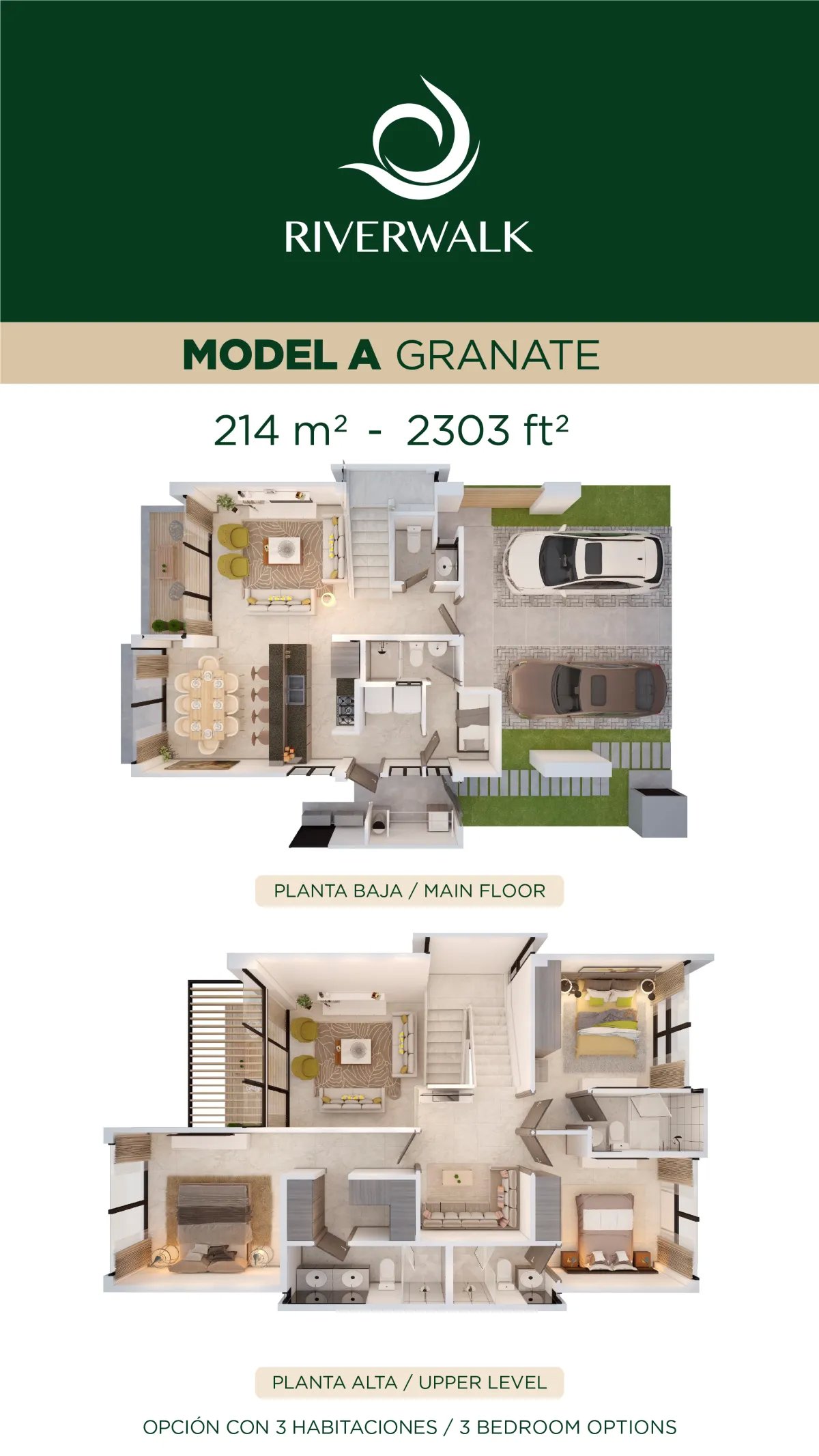 Luxury and Comfort in Riverwalk – Green City! Large Flat Lot (214 m²)