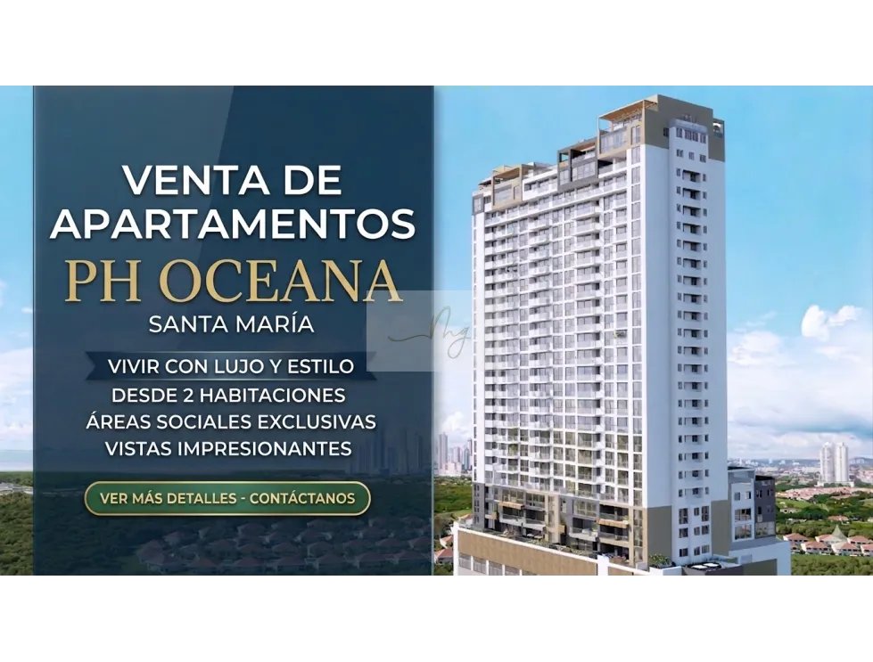 Venta de apartamento PH Oceana/ Santa Maria