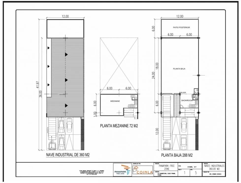 Bodega en alquiler Zona franca panapark Tocumen, 360m2, $2990.00