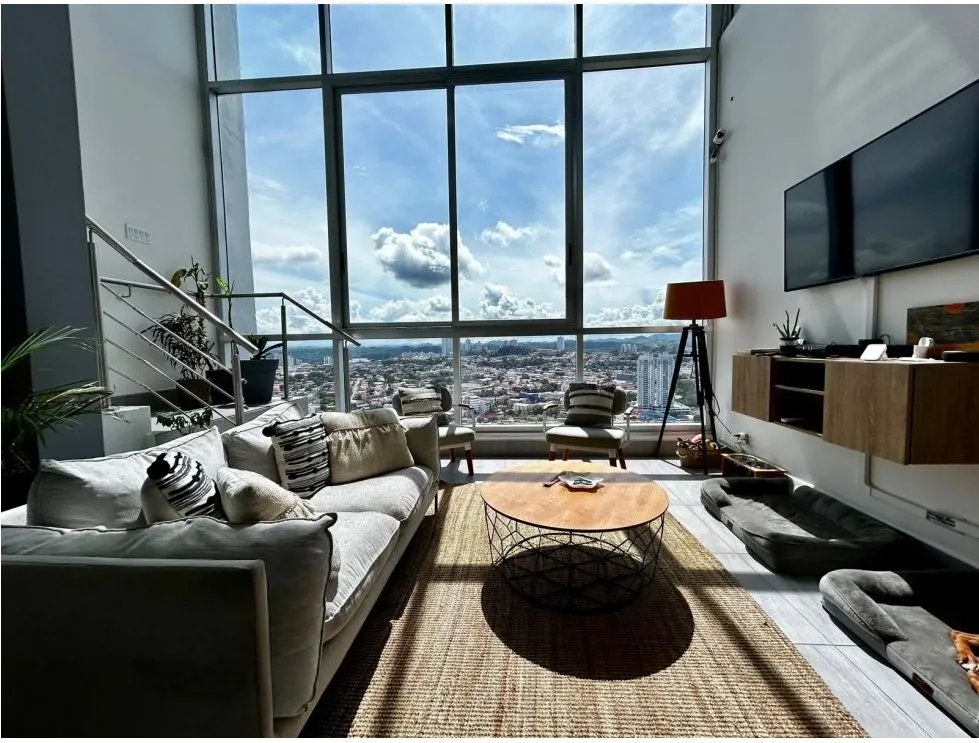 Furnished Loft-Style Apartment for Rent in PH Loma Vista Tower, Carrasquilla. EL