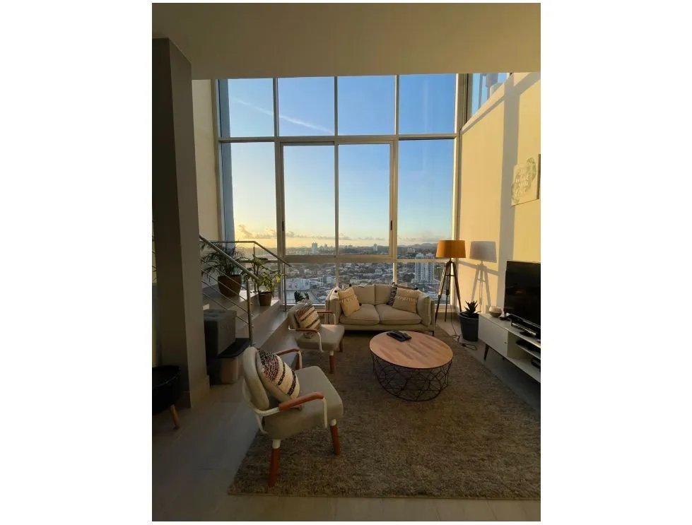 Furnished Loft-Style Apartment for Rent in PH Loma Vista Tower, Carrasquilla. EL